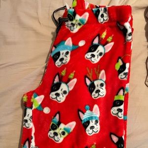 French Bulldog fleece pajama pants